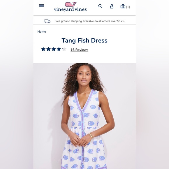 NWTs vineyard vines size small TANG FISH DRESS - Picture 5 of 5
